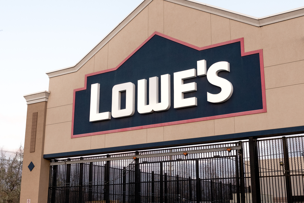 Toronto, ON, Canada - August 20, 2023:View at the Lowe???s store sign in Toronto