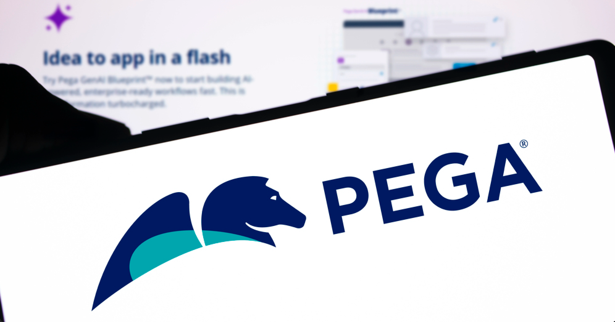 Dhaka, Bangladesh- -1 Aug 2024: Pegasystems Inc. (Pega) logo is displayed on smartphone. — Stock Editorial Photography