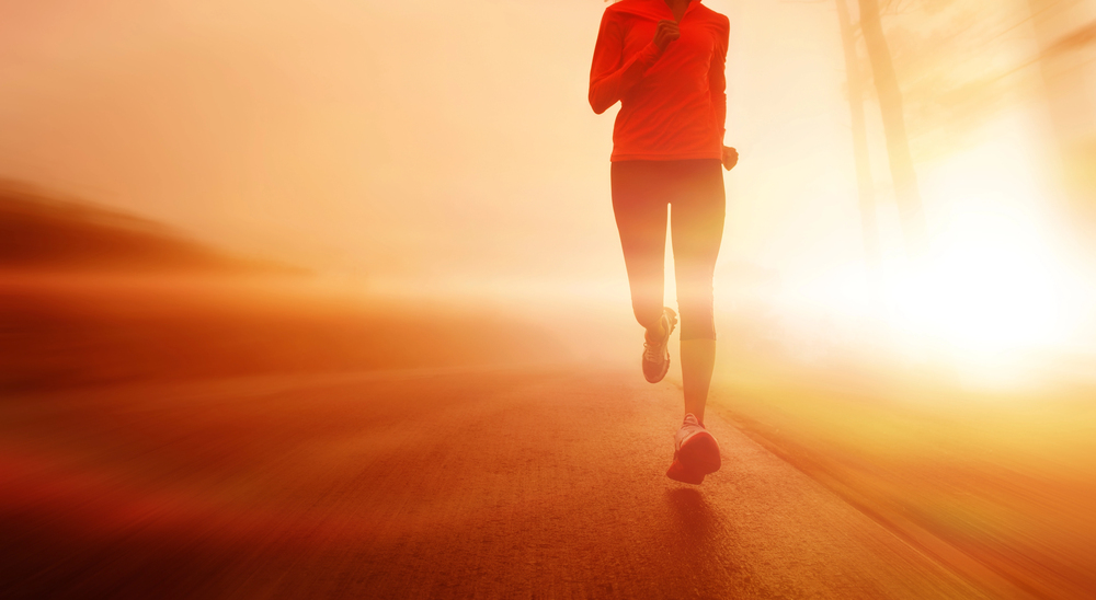 Runner at sunset 