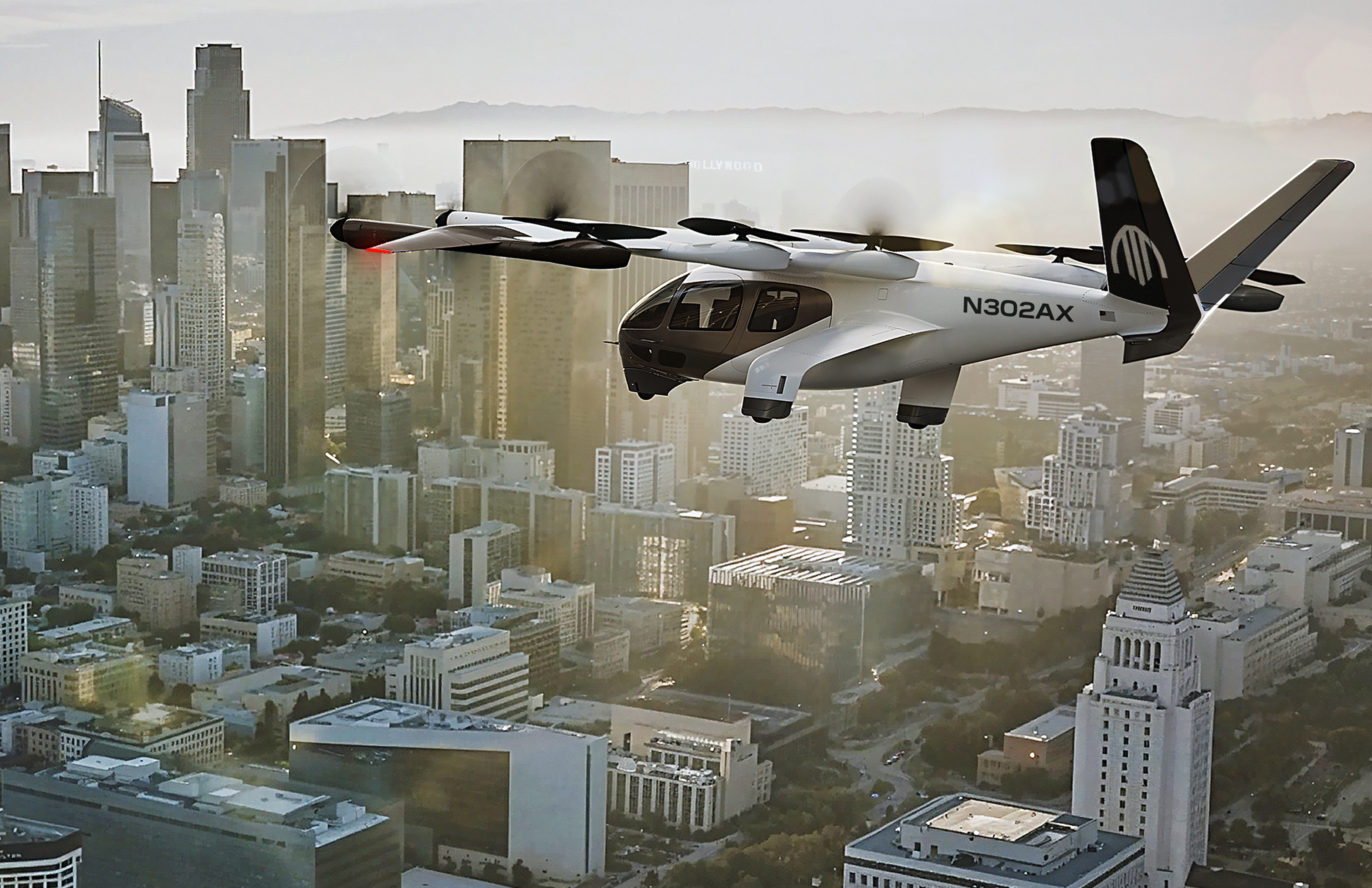 Image above depicts simulated Archer air taxi operations over Los Angeles (Photo: Business Wire) Source: Archer Aviation Newsroom