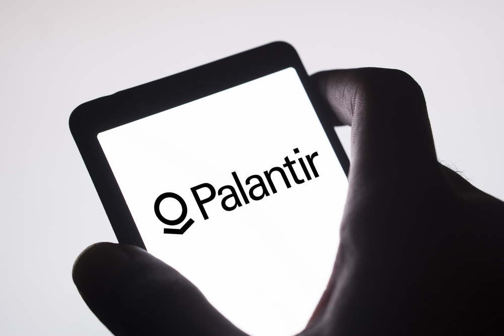 Dhaka, Bangladesh- 07 February 2024: Palantir logo displayed on smartphone.