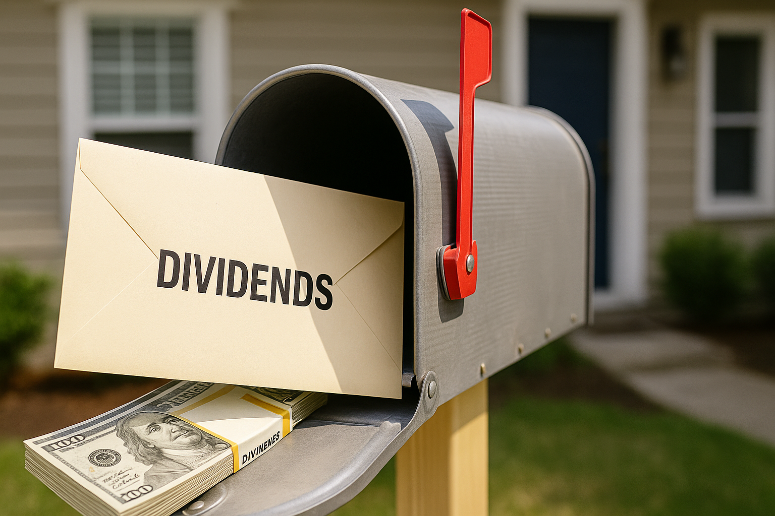 Dividends envelope mailbox