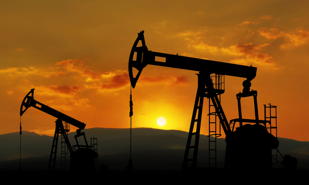 Oil rigs in the field