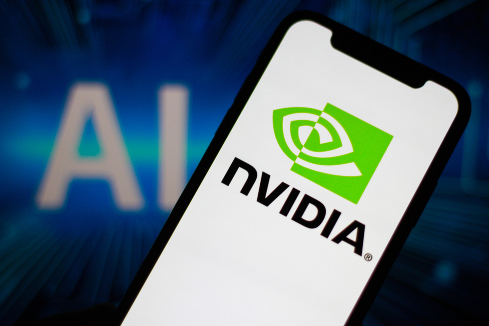 Nvidia  logo on cell phone 