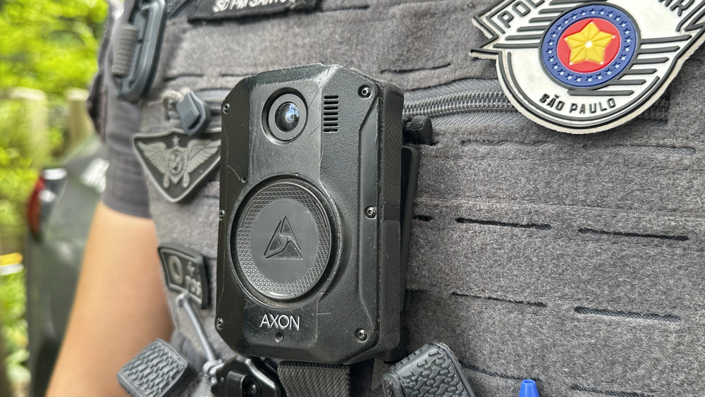 Sao paulo (sp), Brazil 12/10/2024 pm body cameras that will be mandatory in the entire corporation with determination by minister luis roberto barroso, of the stf, orders the uninterrupted use of body cameras by the military (slaim brito / thenews2) 