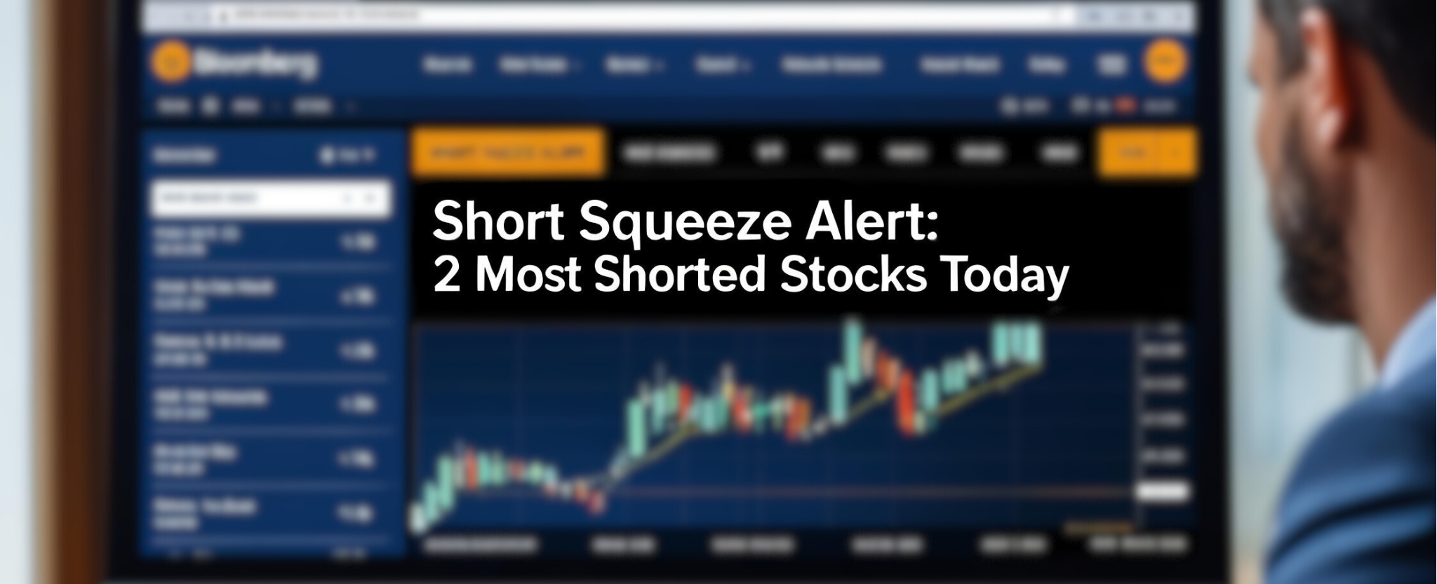 Short Squeeze Alert computer monitor - This image is an original composition by MarketBeat using licensed and editorial elements. Not for redistribution or reuse.