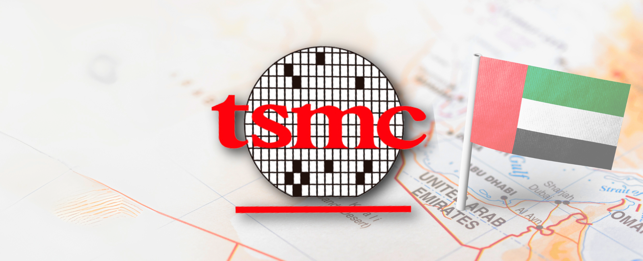 TSMC UAE Map and Flag - This image is an original composition by MarketBeat using licensed and editorial elements. Not for redistribution or reuse.