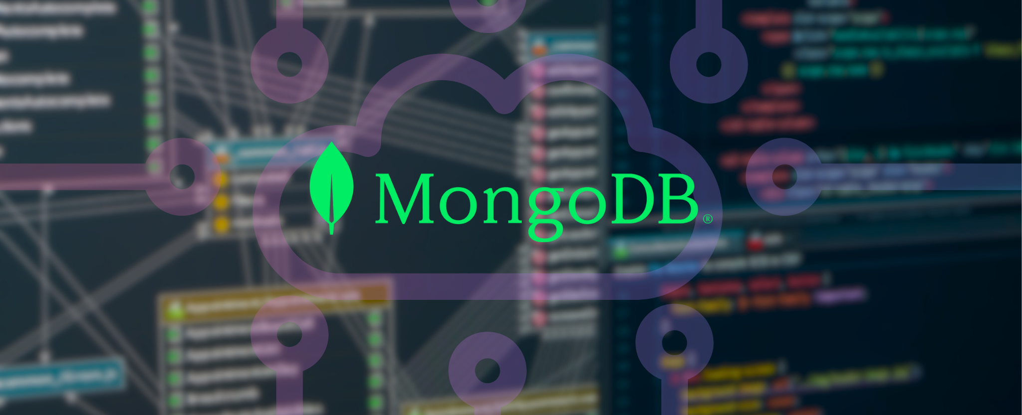 MongoDB cloud database coding - This image is an original composition by MarketBeat using licensed and editorial elements. Not for redistribution or reuse.