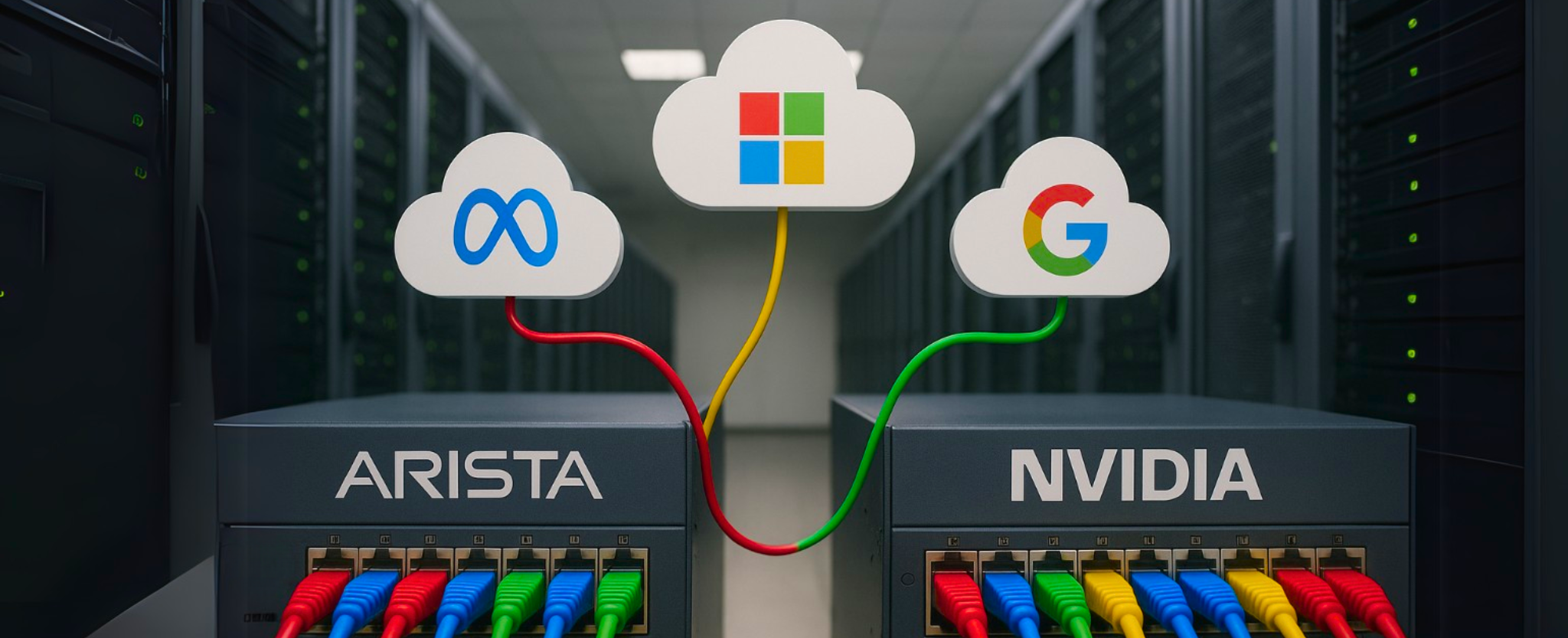 Arista Networks and NVIDIA - This image is an original composition by MarketBeat using licensed and editorial elements. Not for redistribution or reuse.