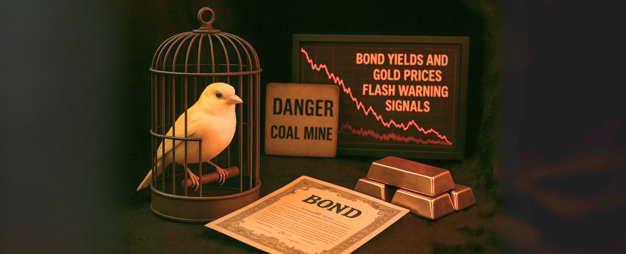 Canary in a Coal Mine Market Signals - This image is an original composition by MarketBeat using licensed and editorial elements. Not for redistribution or reuse.