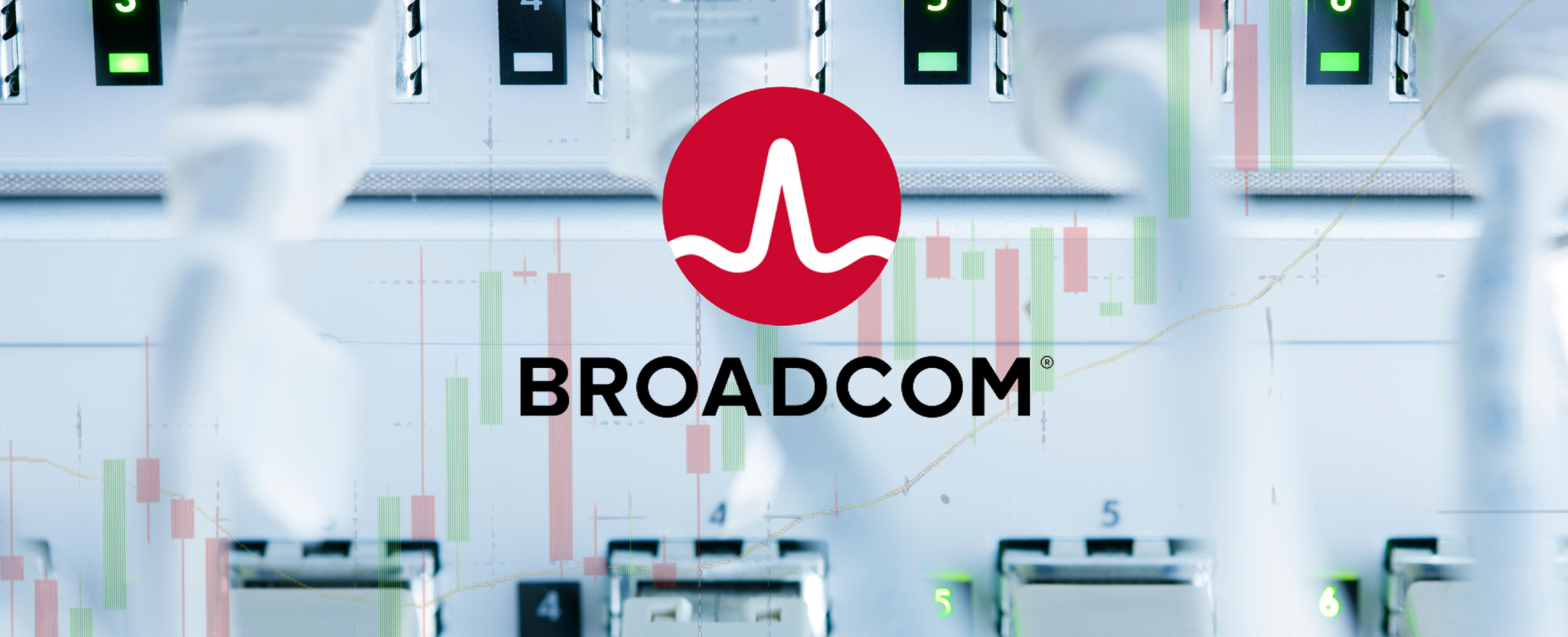 Broadcom Ethernet Switch rising stock chart - This image is an original composition by MarketBeat using licensed and editorial elements. Not for redistribution or reuse.