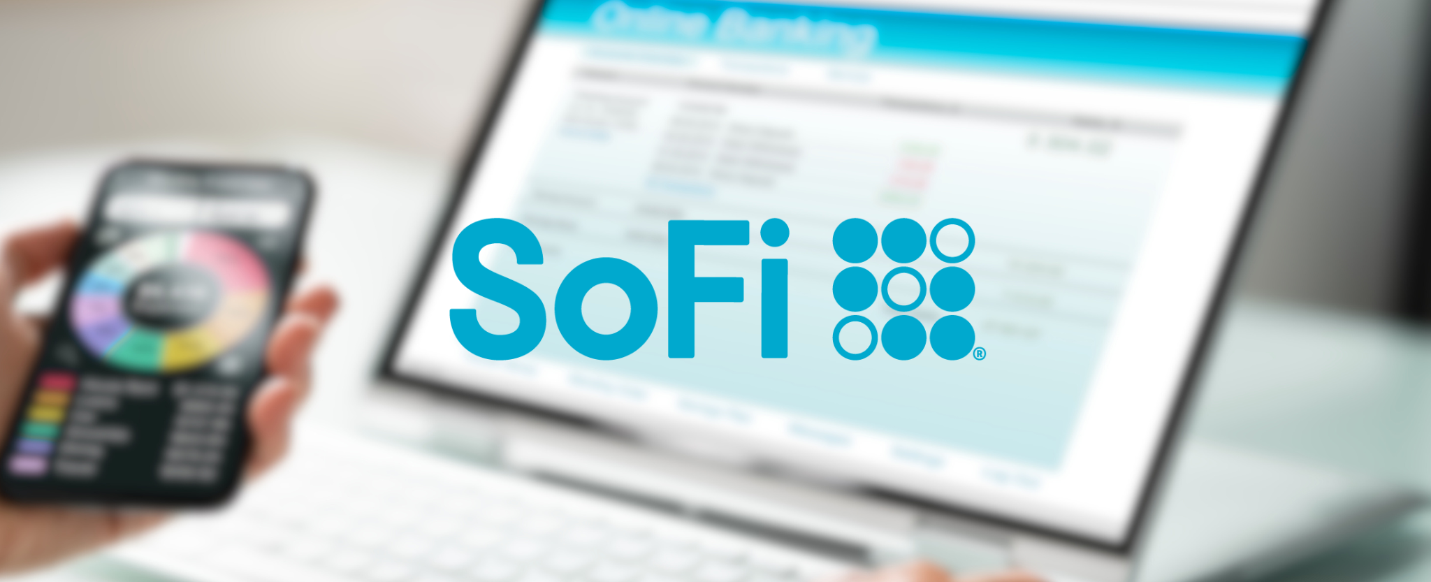 SoFi Online Banking Platform - This image is an original composition by MarketBeat using licensed and editorial elements. Not for redistribution or reuse.