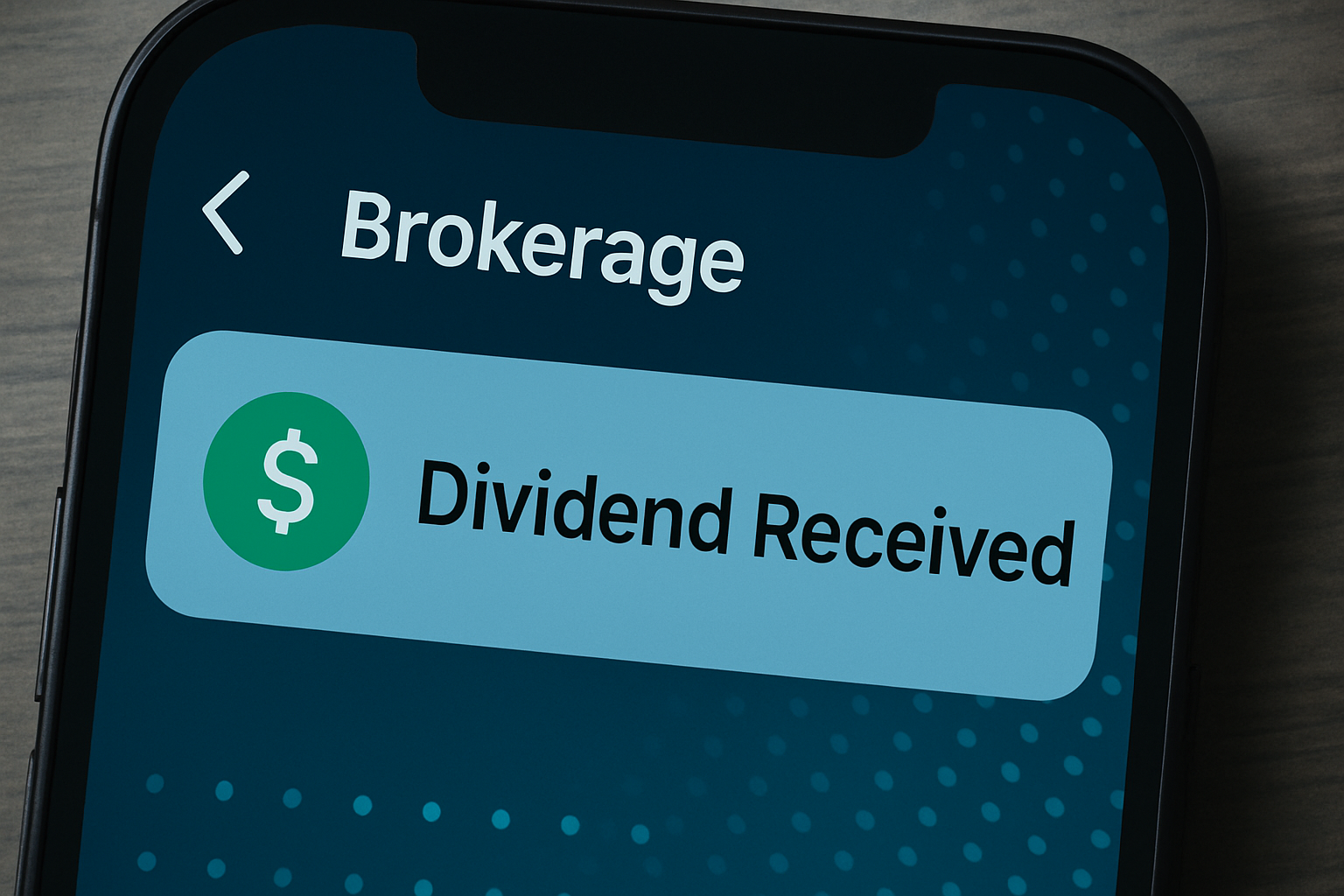 Dividend Received notification - This image is an original composition by MarketBeat using licensed and editorial elements. Not for redistribution or reuse.