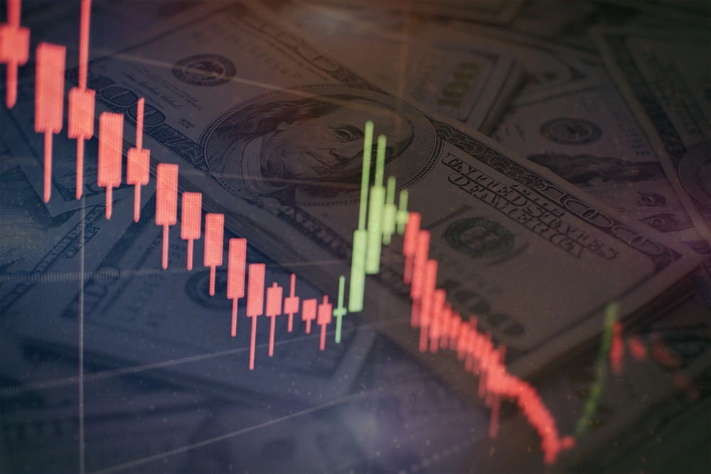 Business success and growth concept.Stock market business graph chart on digital screen.Forex market, Gold market and Crude oil market . — Photo