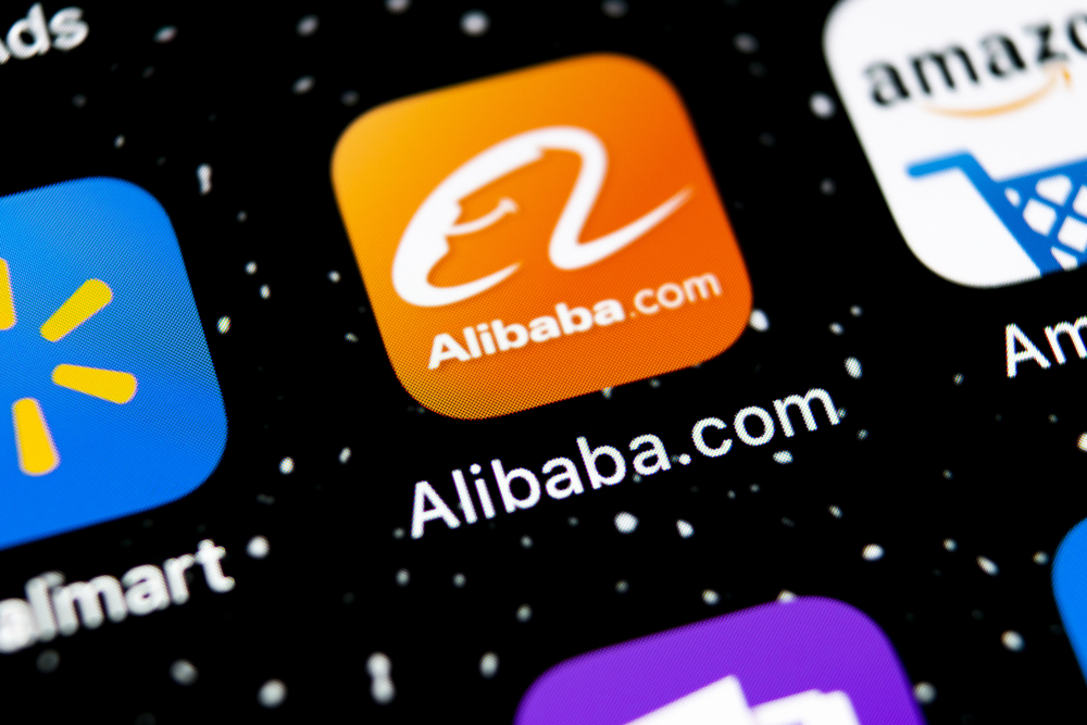 Alibaba app on cellphone 