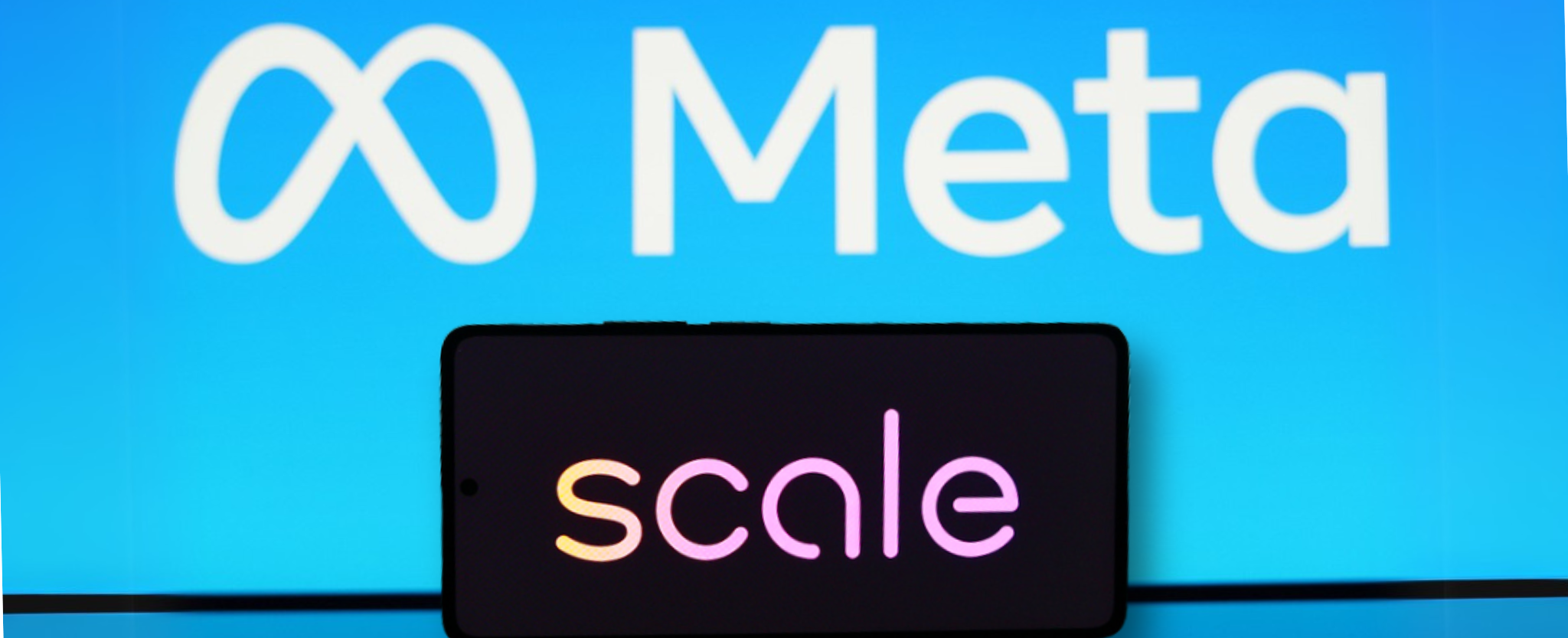 Meta and Scale AI - This image is an original composition by MarketBeat using licensed and editorial elements. Not for redistribution or reuse.