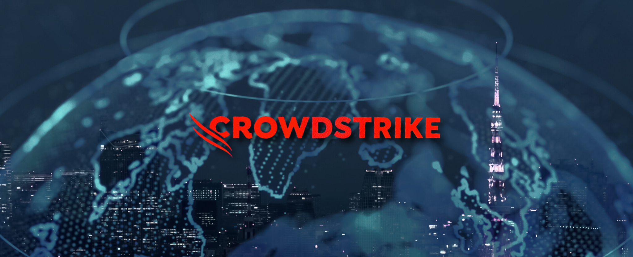 CrowdStrike global network cybersecurity - This image is an original composition by MarketBeat using licensed and editorial elements. Not for redistribution or reuse.