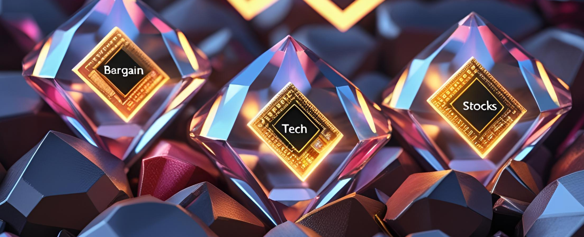 Bargain Tech Stocks hidden gems - This image is an original composition by MarketBeat using licensed and editorial elements. Not for redistribution or reuse.