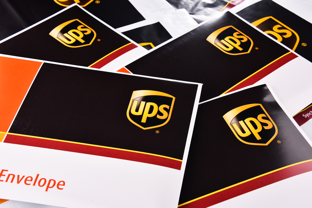 Envelopes of Uinited Parcel Service or UPS - Stock Editorial Photography
