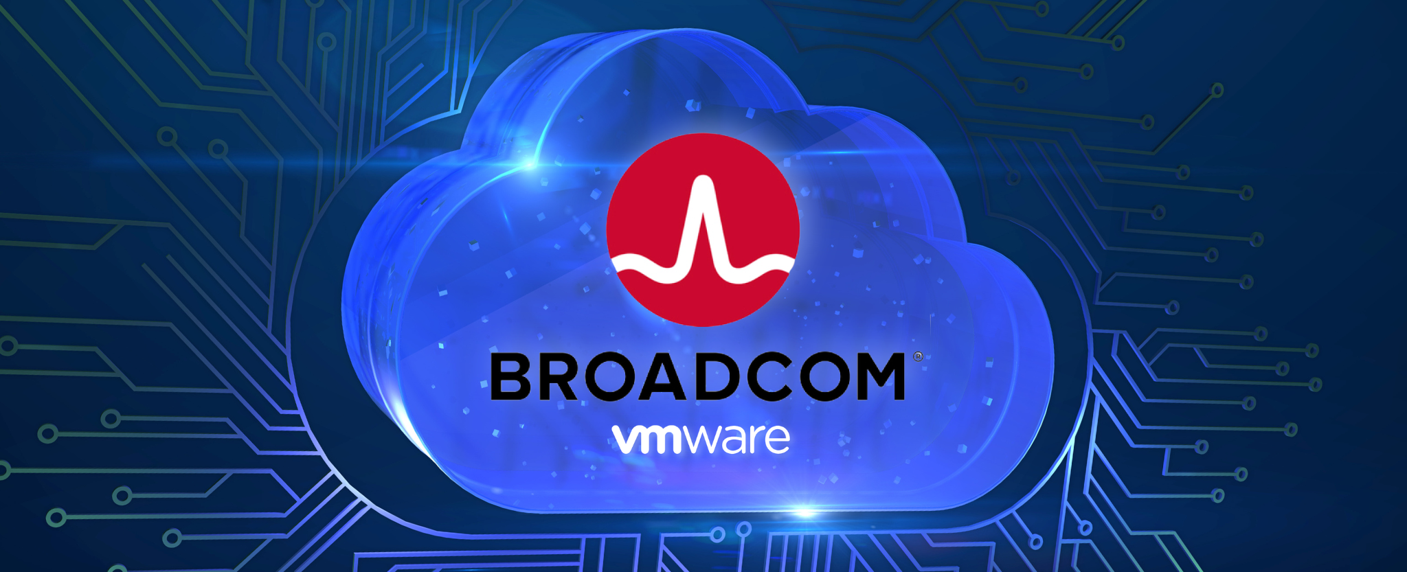 Broadcom VMware cloud - This image is an original composition by MarketBeat using licensed and editorial elements. Not for redistribution or reuse.