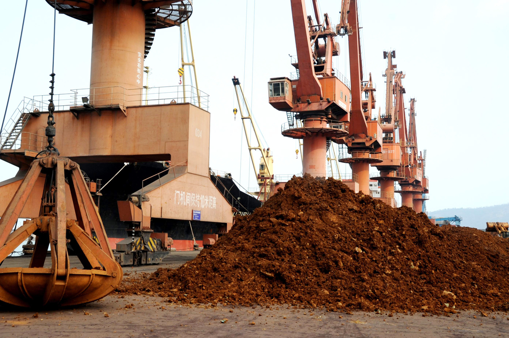 Rare earth to be exported is piled up along crane towers at the Port of Lianyungang in Lianyungang city, east Chinas Jiangsu province, 13 February 2011.China announced a shake-up of its rare earths industry on Wednesday (16 February 2011), vowing rea