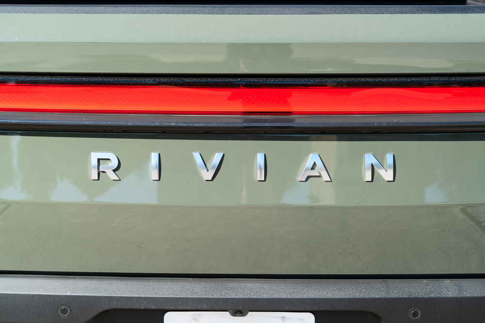 Close-up shot of Rivian electric truck — Stock Editorial Photography