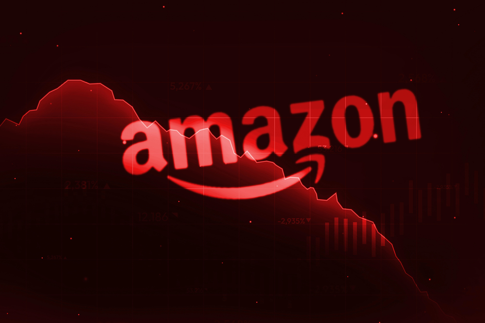 Amazon stock down graphic 