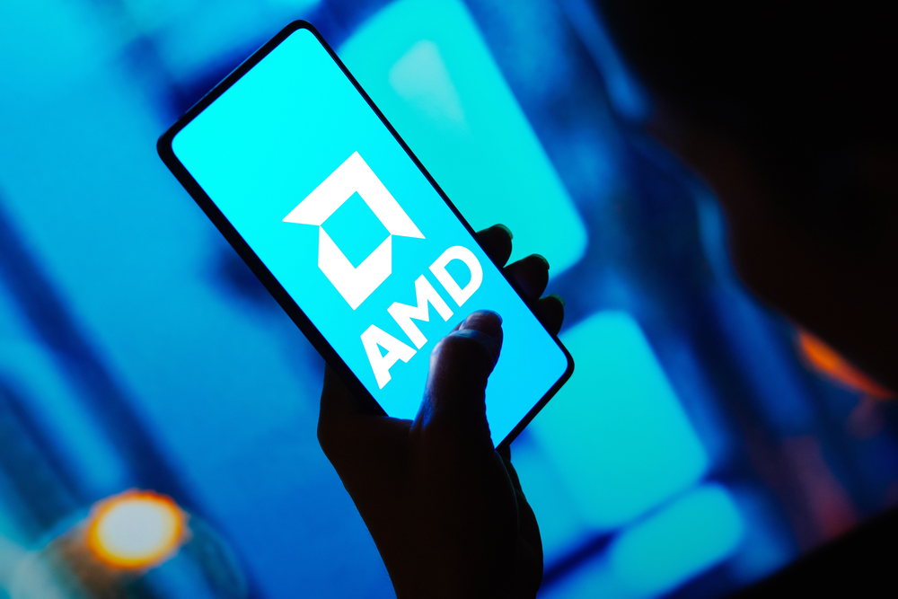 AMD logo on cellphone 