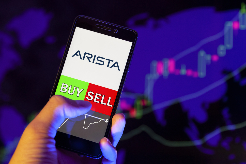 Arista Networks Buy Sell button on smartphone
