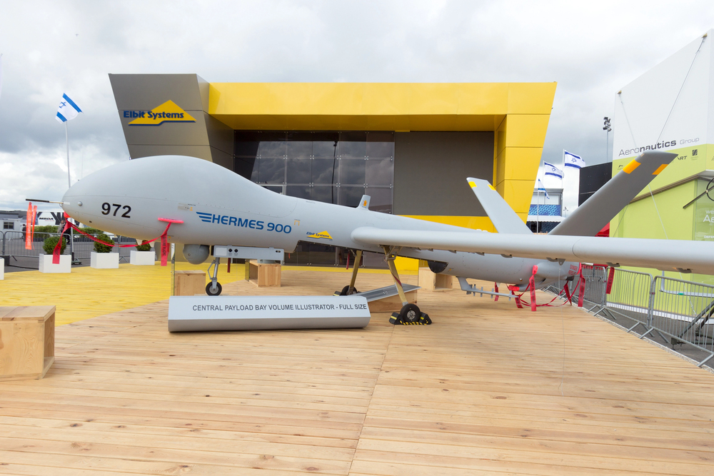 Elbit Systems Hermes 900 unmanned aerial vehicle (UAV) — Stock Editorial Photography