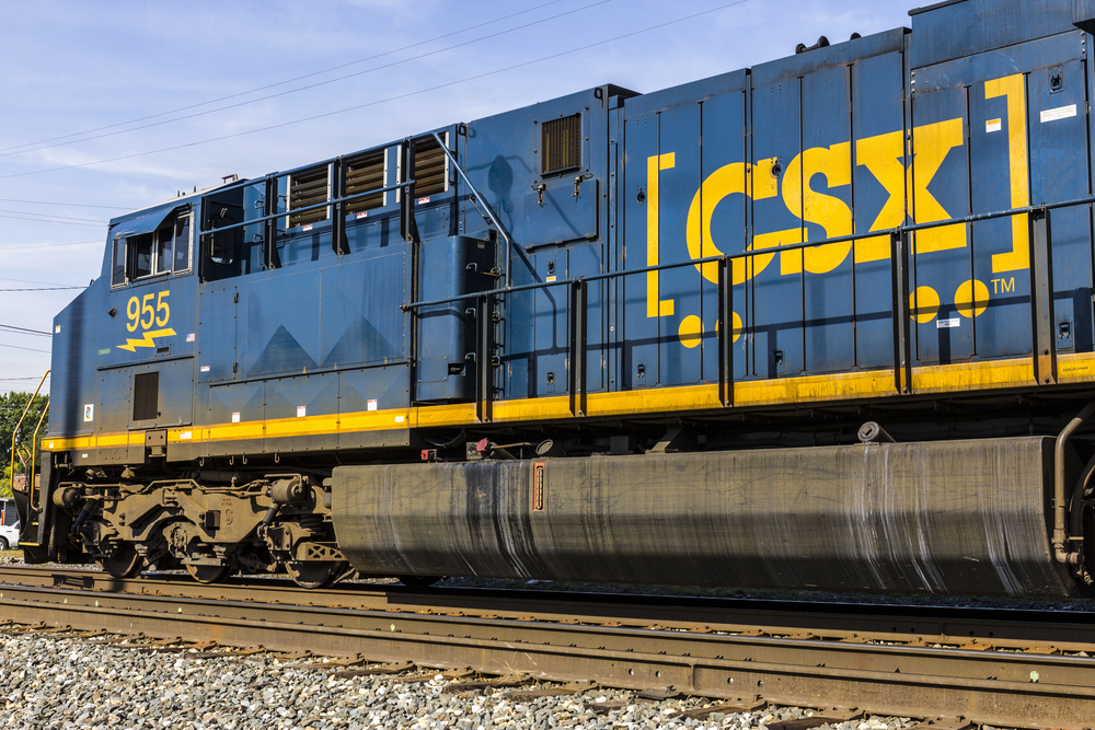 Indianapolis - Circa October 2016: CSX Locomotive Train. CSX operates a Class I railroad in the US I