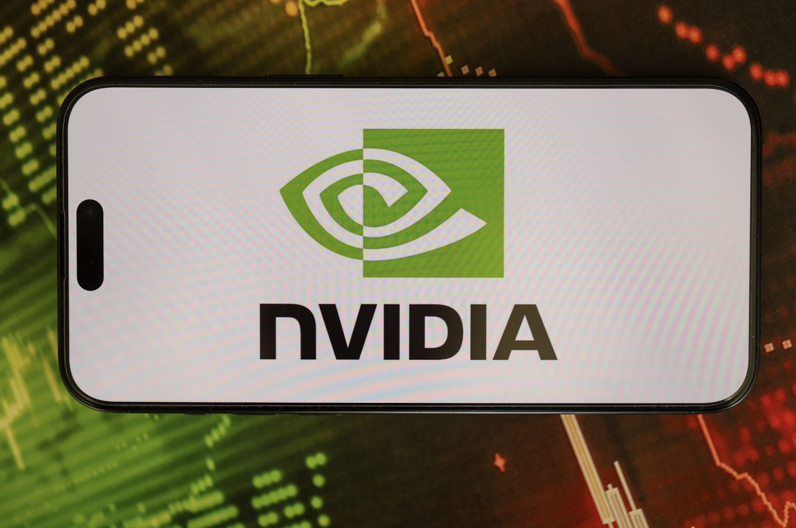 KYIV, UKRAINE - JANUARY 29, 2025 Nvidia corporation logo displayed on smartphone. Nvidia is a global leader in artificial intelligence hardware and software