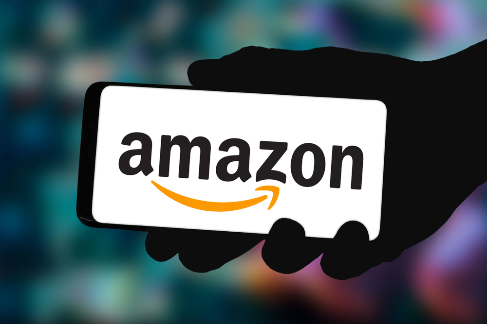 Amazon logo on cellphone