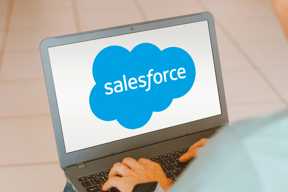 Salesforce on laptop