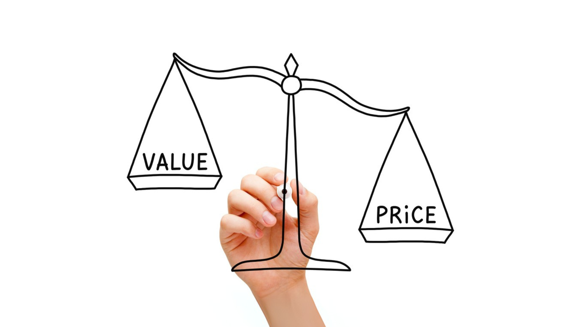 Price Value Balance Scale Concept