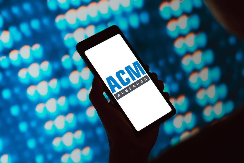 February 26, 2024, Brazil. In this photo illustration, the ACM Research logo is displayed on a smartphone screen