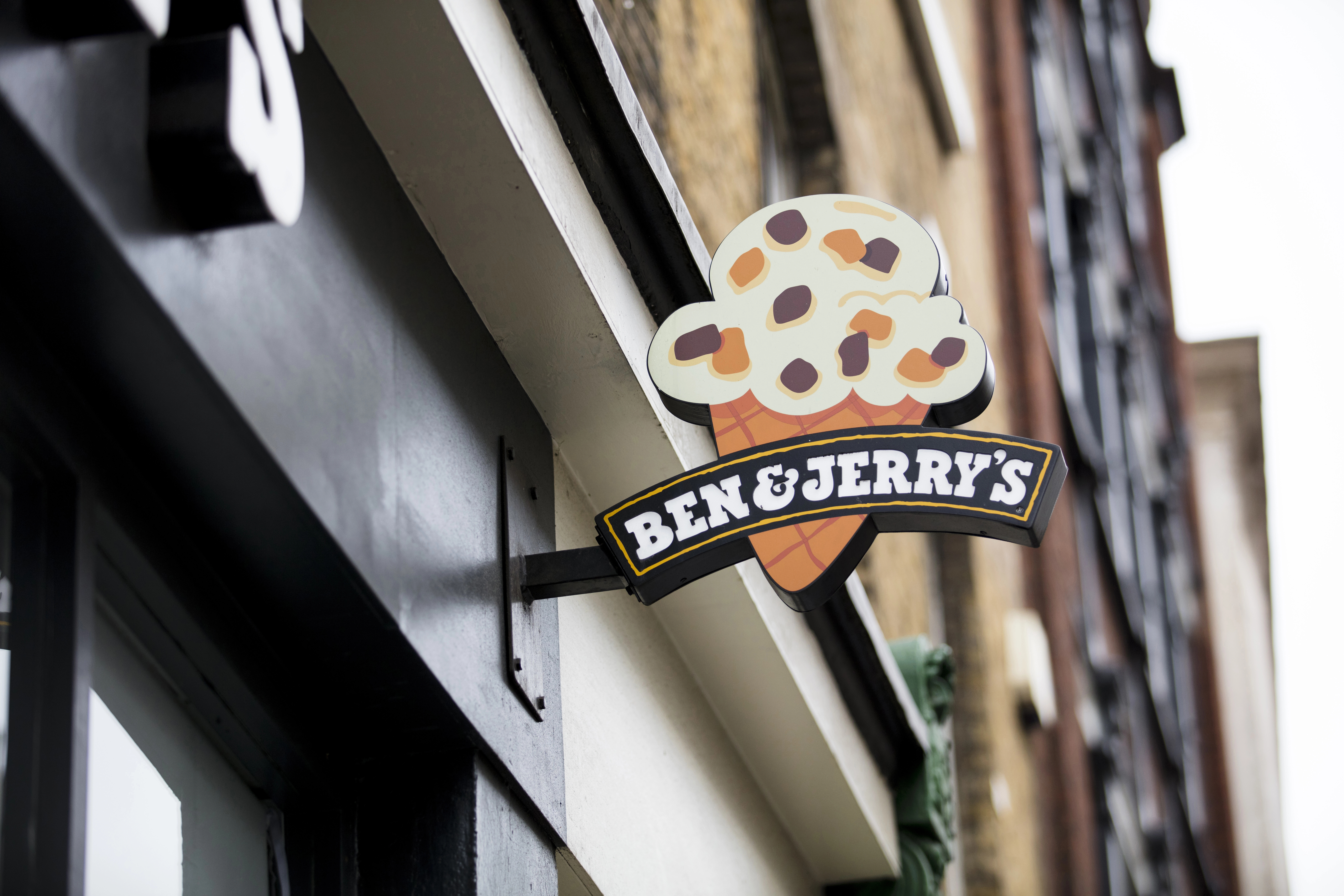 Ben and Jerry's Sign on building