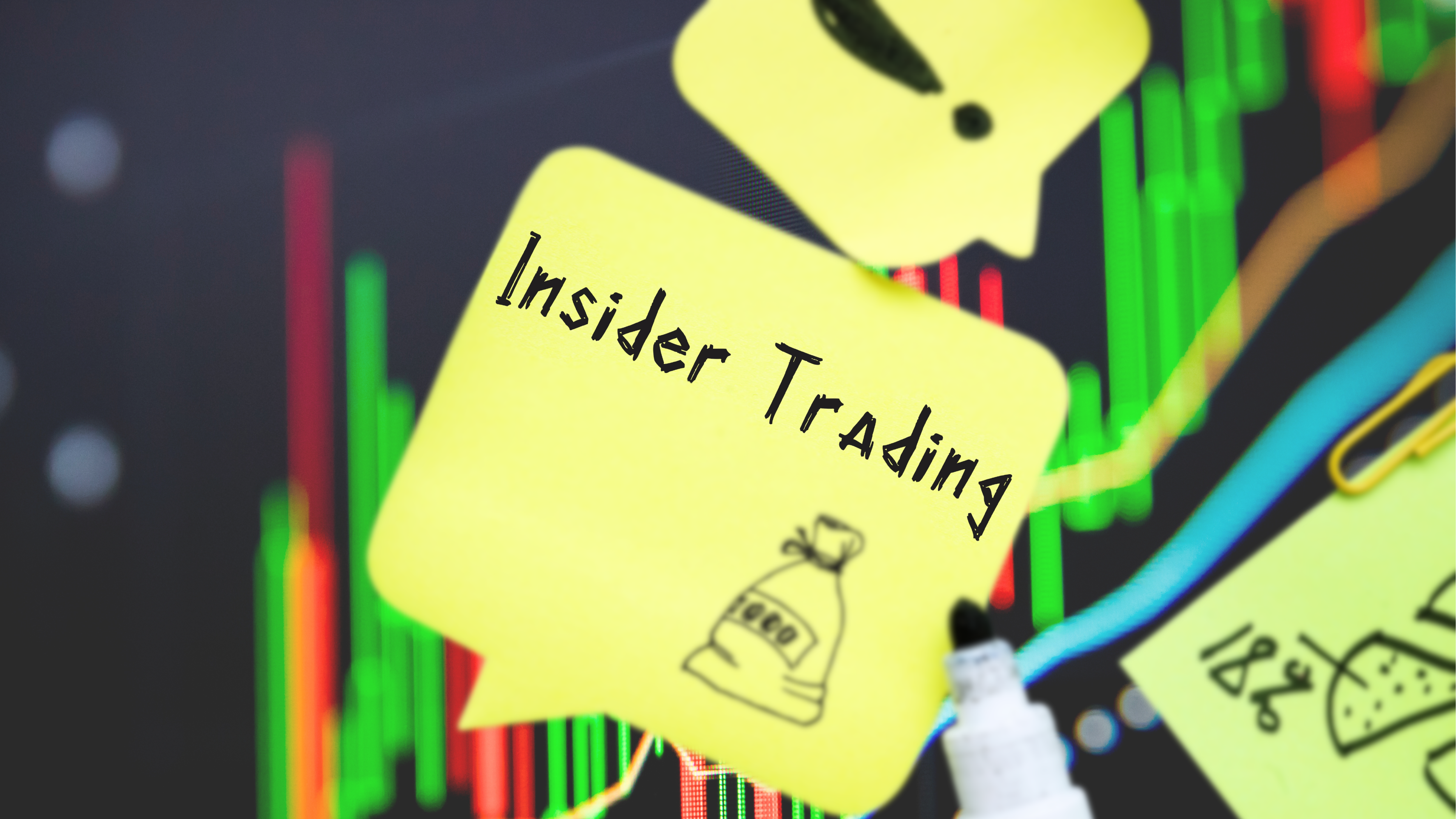 Insider trading stock chart and note