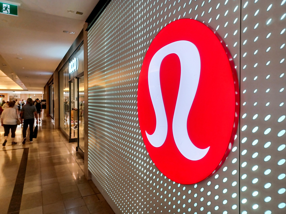 Toronto, ON, Canada - June 3, 2024: View at Lululemon store sign. lululemon athletica inc is a Canadian multinational athletic apparel retailer.