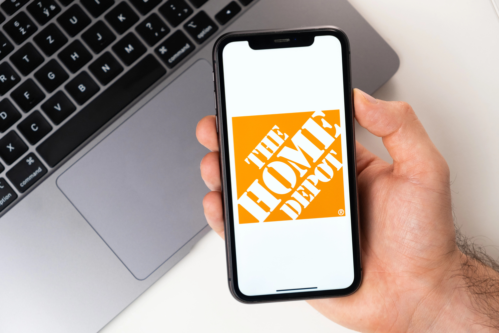 Home Depot Logo on cellphone 