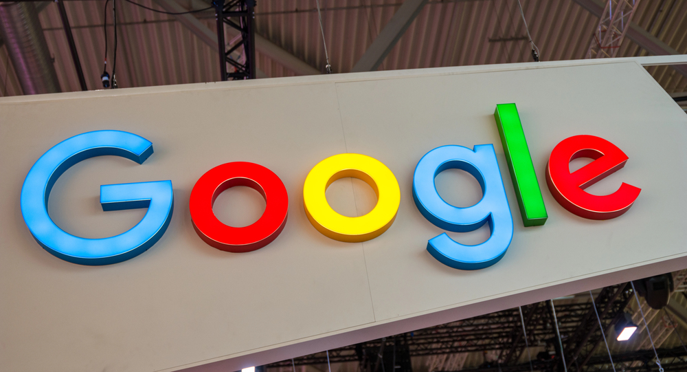 COLOGNE, GERMANY SEPTEMBER, 2017: Google logo sign. Google is a multinational technology company specializing in Internet-related services and products.