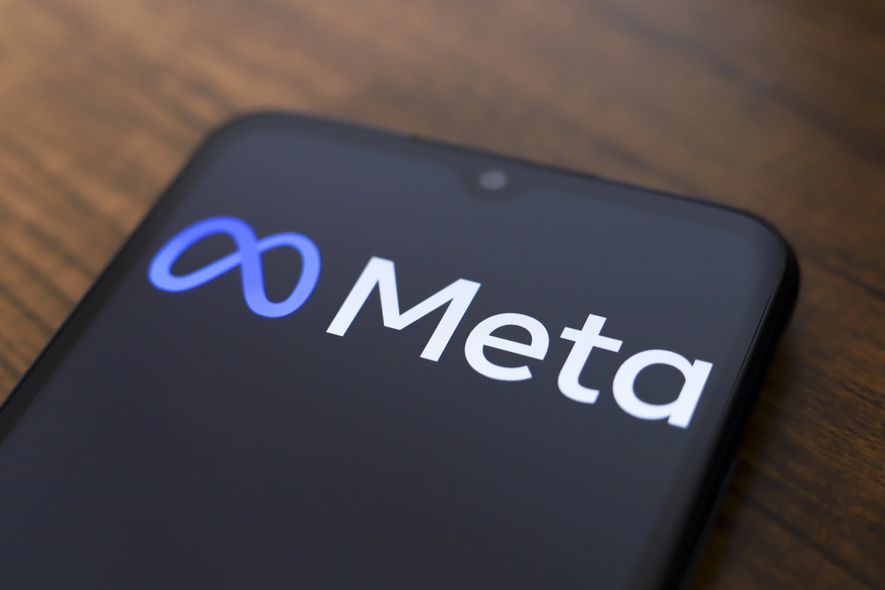 Meta Platforms on cellphone