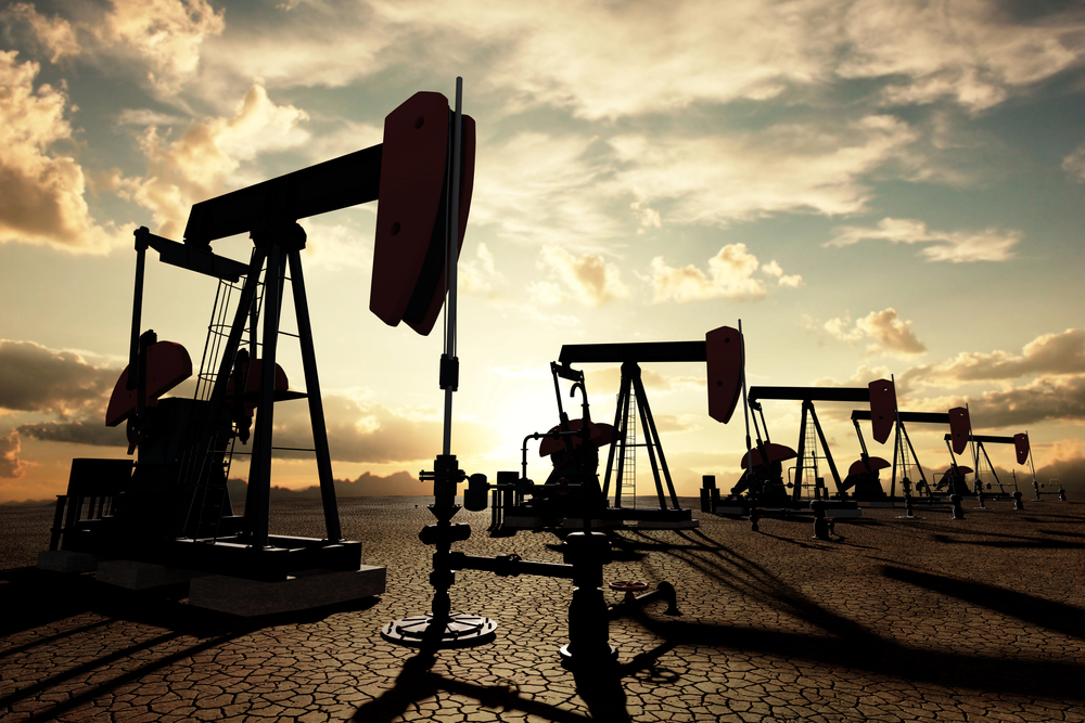 Oil rigs in the field 