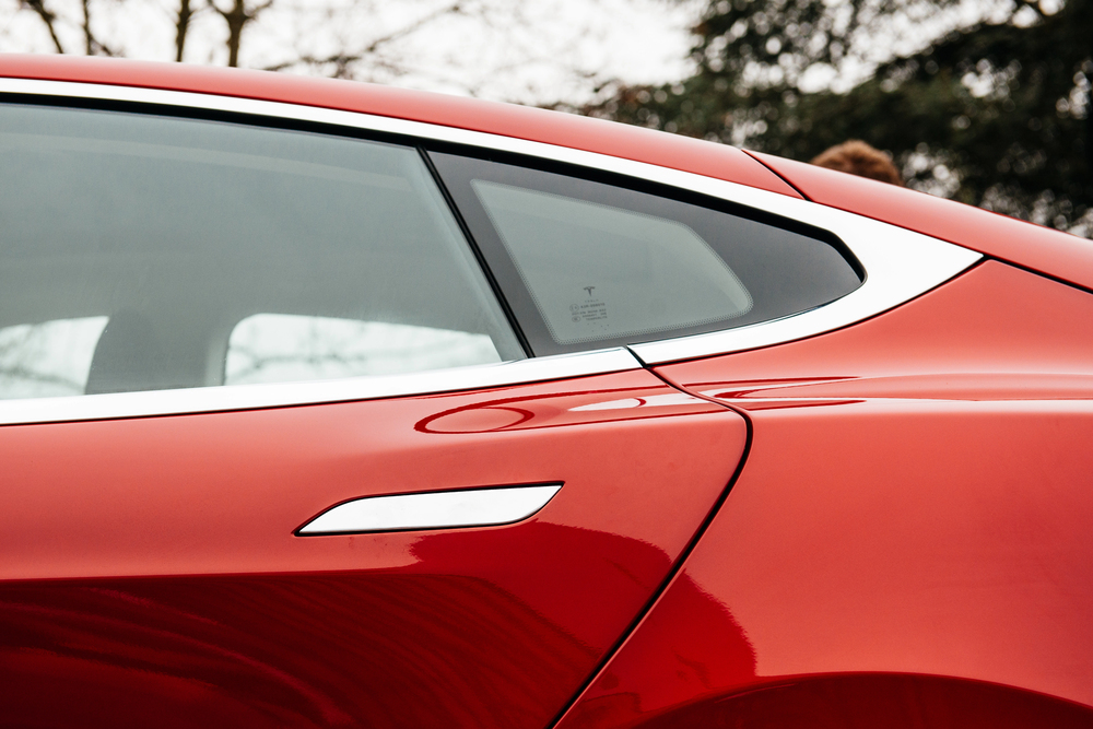 Tesla Car side view 
