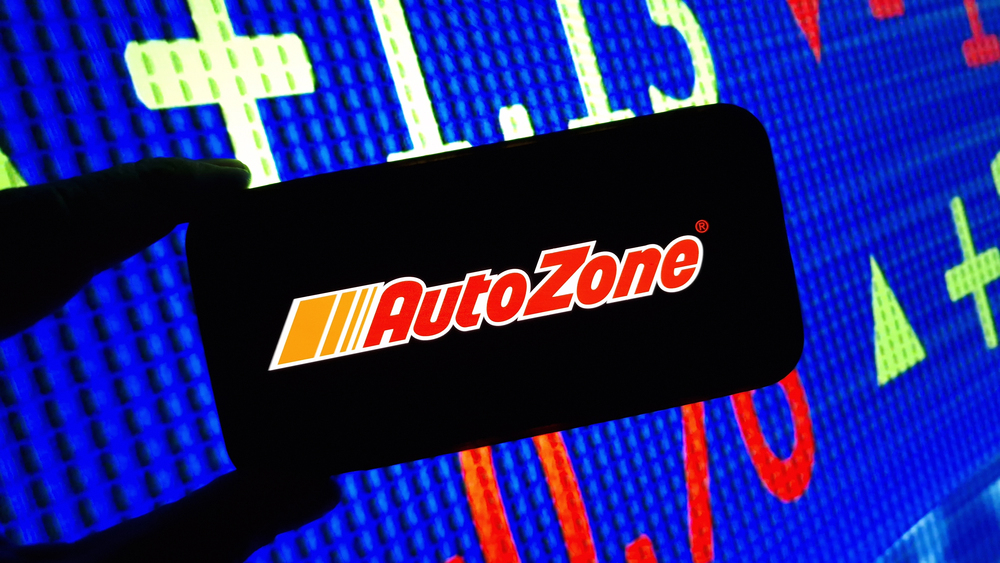 Autzone logo on cellphone 