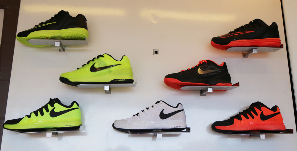 Nike presented new tennis shoes NikeCourt Lunar Ballistec 1.5 Legend with Rafael Nadal logo during US Open 2015