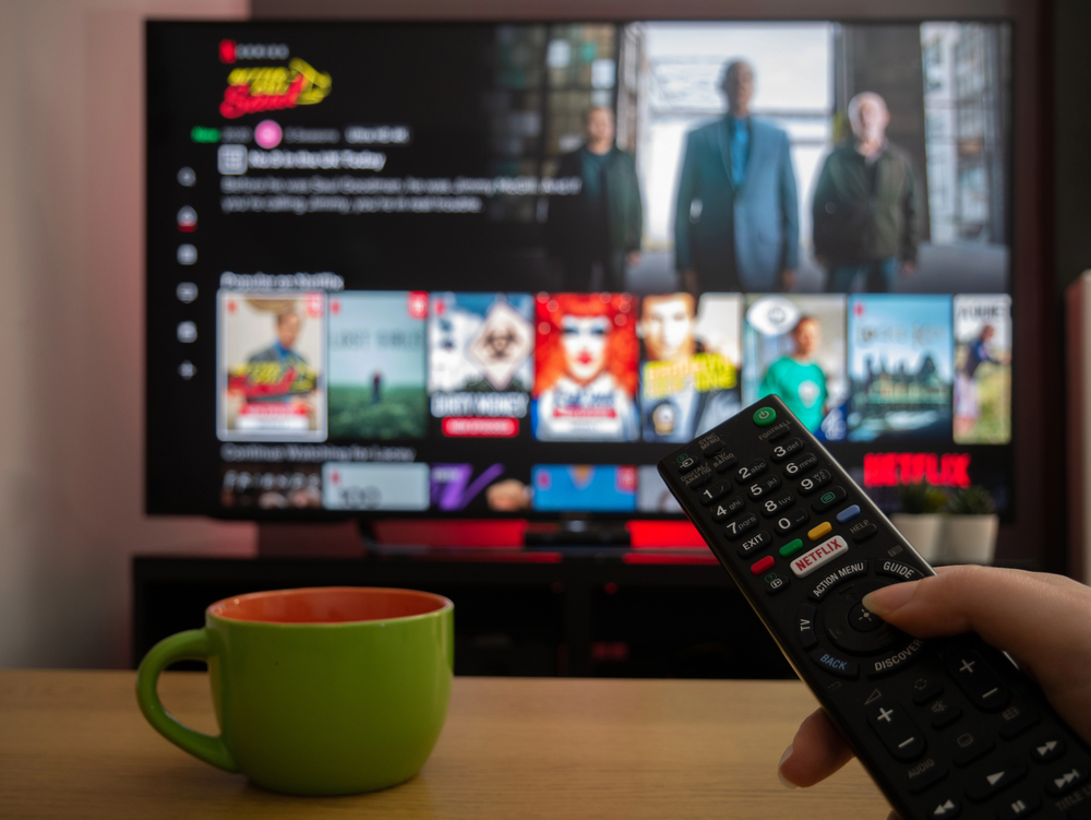 UK, March 2020: TV Television Netflix selection page better call saul original series — Stock Editorial Photography