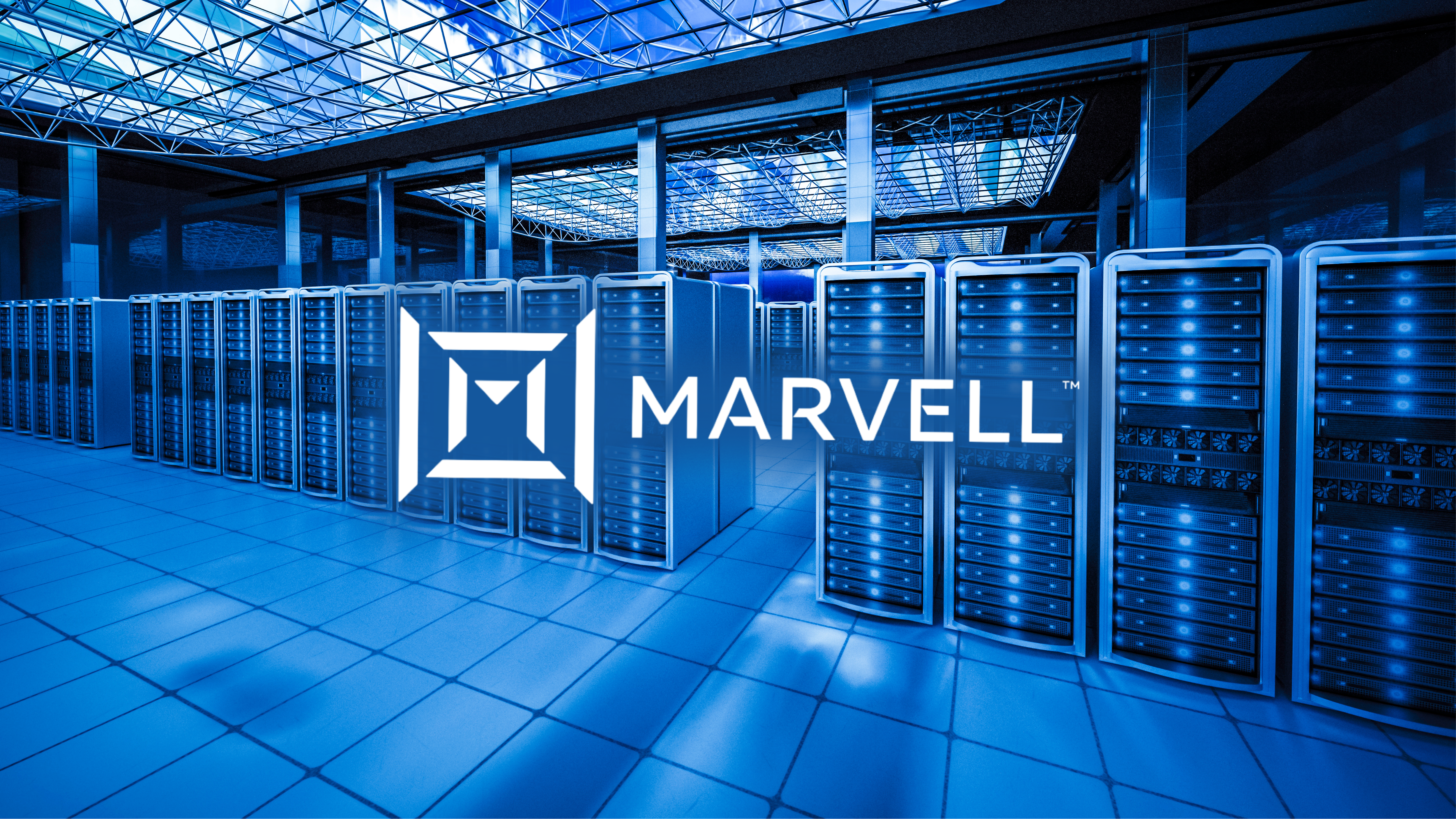 Marvell Technology logo on data center