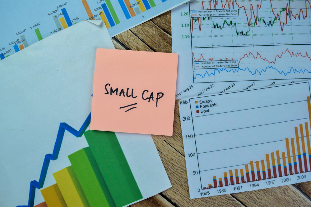 small cap written on post it note 