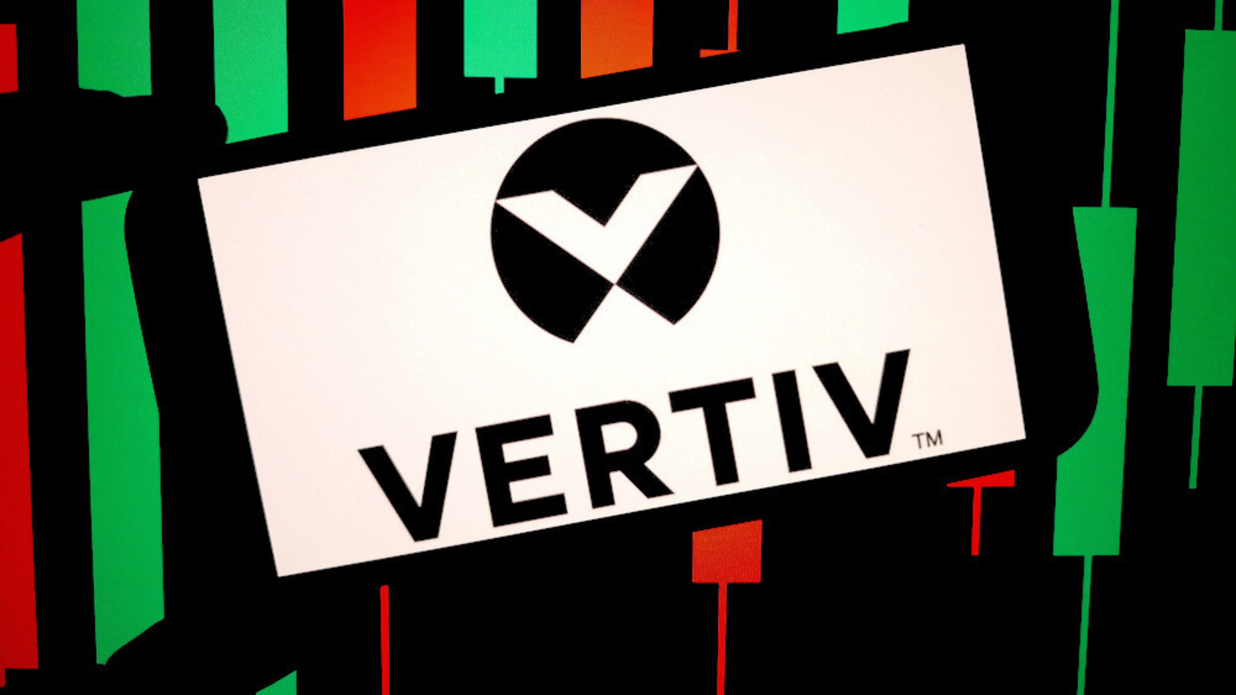 Konskie, Poland - May 12, 2024: Vertiv Holdings company logo displayed on mobile phone — Stock Editorial Photography